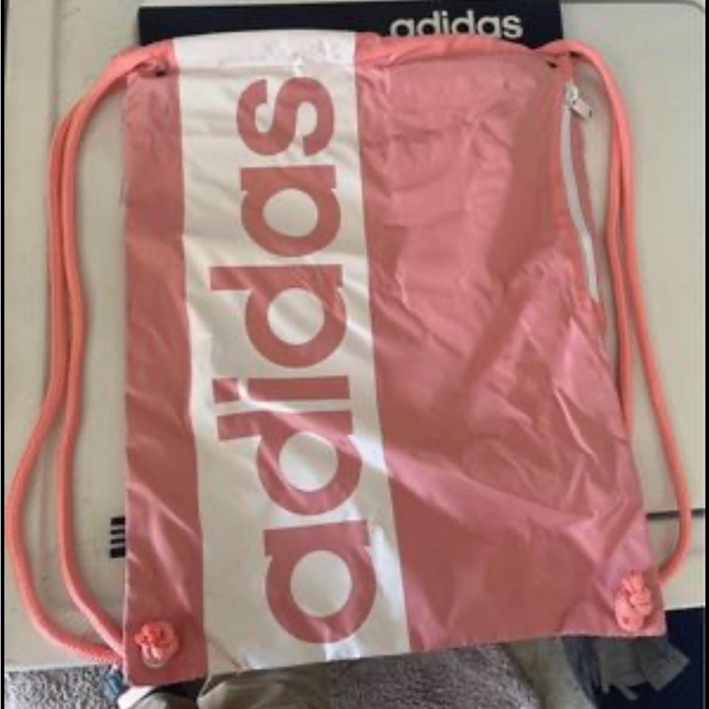 Pink Adidas Drawstring Bag - Picture 1 of 1